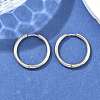 Tarnish Resistant 304 Stainless Steel Huggie Hoop Earrings EJEW-F111B-23mm-P-4