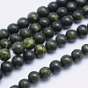 Natural Serpentine/Green Lace Stone Beads Strands G-P345-01-8mm-1