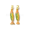 Brass Enamel Pendants KK-F911-23G-01-1