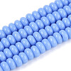 Opaque Spray Painted Glass Beads GLAA-ZX008-4mm-18W-1