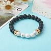 Natural Mixed Stone Beads Stretch Bracelets BJEW-JB06605-7