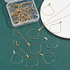 48Pcs 2 Color 304 Stainless Steel Wire Pendants STAS-CA0002-04-5