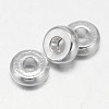Flat Round Brass Spacer Beads KK-E738-65H-S-1