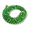 Electroplate Transparent Glass Beads Strands EGLA-A035-T8mm-L11-2