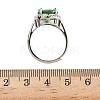 925 Sterling Silver Micro Pave Cubic Zirconia Finger Rings RJEW-B134-01B-05-5