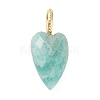 Natural Flower Amazonite Pendants G-C290-01A-1