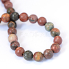 Natural Picasso Stone/Picasso Jasper Beads Strands X-G-E334-8mm-10-3