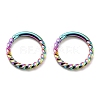 Ion Plating(IP) Twisted Ring Hoop Earrings for Girl Women STAS-K233-02B-MC-1