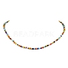 Bohemian Style Glass Beaded Necklaces for Women NJEW-JN04656-4