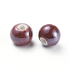Glazed Porcelain Beads PORC-D001-8mm-25-2