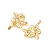 Brass Pave Cubic Zirconia Connector Charms KK-H533-08C-G-2