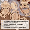 Rubber Wood Carved Onlay Applique AJEW-WH0165-92-6