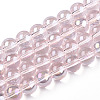 Electroplate Transparent Glass Beads Strands GLAA-T032-T8mm-AB10-1