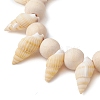 Summer Beach Natural Spiral Shell Stretch Bracelets BJEW-JB10356-3