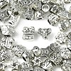 64Pcs 16 Styles Tibetan Style Alloy European Large Hole Beads FIND-FS0002-63-2