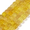 Natural Yellow Fluorite Beads Strands G-G053-B07-01-1