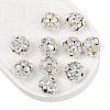 Brass Rhinestone Beads RB-A011-8mm-28S-3