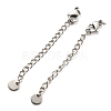 Tarnish Resistant 304 Stainless Steel Curb Chain Extender X-STAS-G310-04P-1