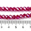 Baking Electroplate Glass Beads Strands DGLA-A039-J10mm-B02-4