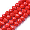 Opaque Solid Color Imitation Jade Glass Beads Strands EGLA-A044-P8mm-D22-1