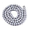 Electroplate Glass Beads Strands X-EGLA-A034-P6mm-A16-3