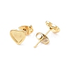 Ion Plating(IP) 304 Stainless Steel Stud Earring Finding EJEW-I285-43G-2