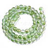 Frosted Spray Painted Glass Beads Strands X-GLAA-N035-03B-C02-2