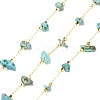 3.28 Feet Handmade Synthetic Turquoise Beaded Chains X-CHC-I026-D-01G-2