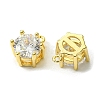 Brass Micro Pave Cubic Zirconia Charms FIND-Z035-07G-2