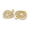 Rack Plating Brass Micro Pave Cubic Zirconia Pendants KK-K340-04G-2