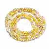 Electroplate Mixed Color Glass Beads Strands X-GLAA-T006-07-B03-2