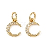 Brass Micro Pave Cubic Zirconia Pendants KK-R230-01G-1