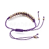 Electroplate Glass Seed Bead Braided Bracelets BJEW-JB04789-03-2