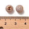 925 Sterling Silver Micro Pave Cubic Zirconia Beads STER-H110-24B-01RG-3