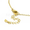 Crystal Rhinestone & Heart Link Chain Bracelets BJEW-H556-04G-3
