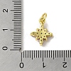 Brass Micro Pave Cubic Zirconia Charms KK-M283-16B-02-3