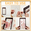 Rectangle Double Sided Clear Acrylic with Wood Display Cases ODIS-WH0038-237A-3