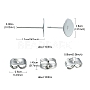 100Pcs 304 Stainless Steel Stud Earring Findings STAS-YW0001-43C-5