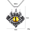 Evil Eye Skull Alloy Pave Glass Pendant 667 Stainless Steel Chain Necklaces for Men FS-WG7A50C-04-2