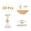 ARRICRAFT 30Pcs Unfinished Wooden Connector Charms WOOD-AR0001-29-2
