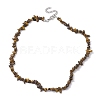 Natural Tiger Eye Chip Beaded Necklace NJEW-JN04615-08-3
