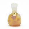 Natural Agate Openable Perfume Bottle Pendants G-E556-01C-2