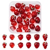 25Pcs 6 Styles Handmade Lampwork 3D Strawberry Beads LAMP-FS0001-19-1