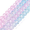 Transparent Painted Glass Beads Strands DGLA-A034-T6mm-A22-2