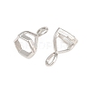 Brass Pendant Hexagon Bead Cap Bails KK-K205-01P-2