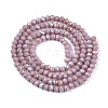 Electroplate Opaque Solid Color Glass Beads Strands EGLA-A044-P2mm-L13-3
