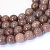 Natural Purple Aventurine Round Bead Strands G-E334-6mm-21-1
