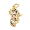 Brass Micro Pave Cubic Zirconia Pendants LS-KK-H525-01D-G-1