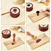 Brass Wax Seal Stamps with Wood Handle AJEW-WH0412-0102-3