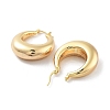 Brass Plain Hoop Earrings EJEW-H301-05G-01-2